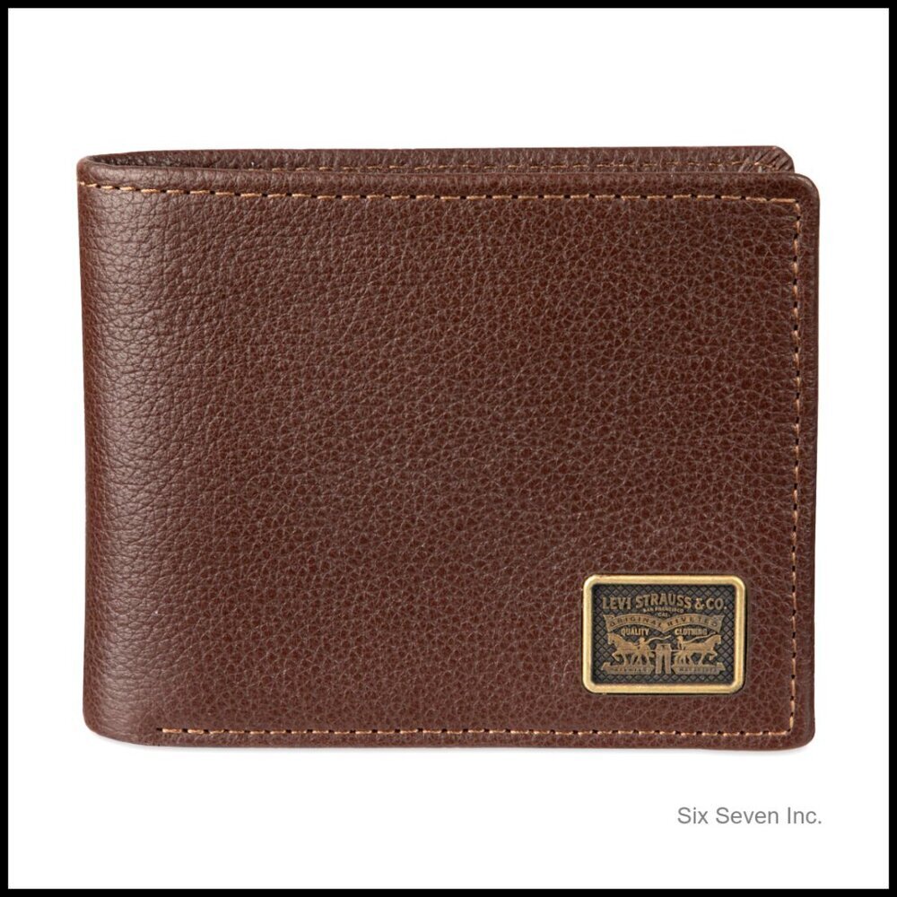 Genuine Leather Passcase Wallet RFID Blocking Classic Bifold Distressed Finish